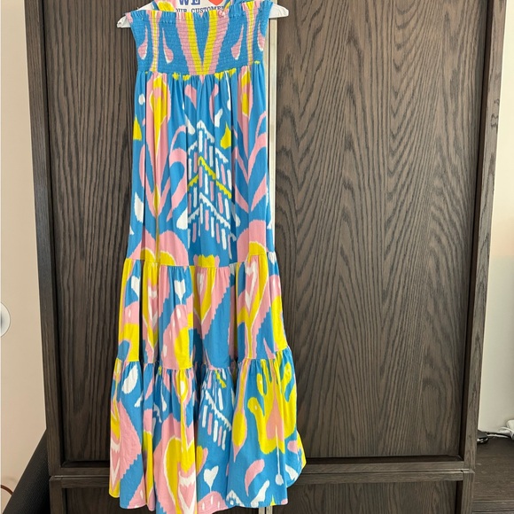 Tuckernuck Sheridan French Yellow Heart Ikat Kelly Dress XL - Picture 2 of 3